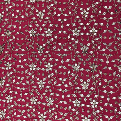 Rani Color Georgette Embroidery Fabric