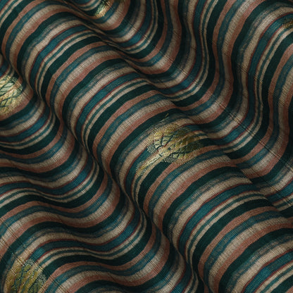 Multi Color Gicha Silk Hybrid Print Booti Fabric