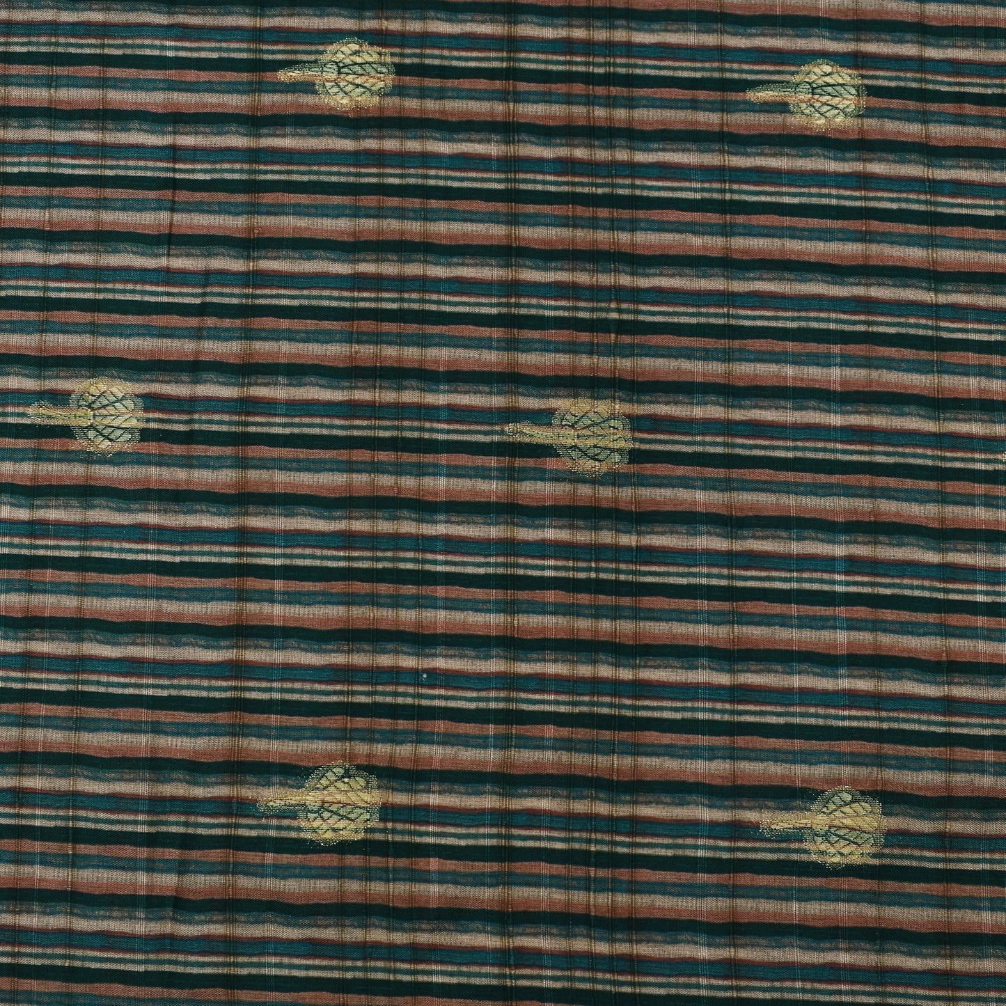 Multi Color Gicha Silk Hybrid Print Booti Fabric