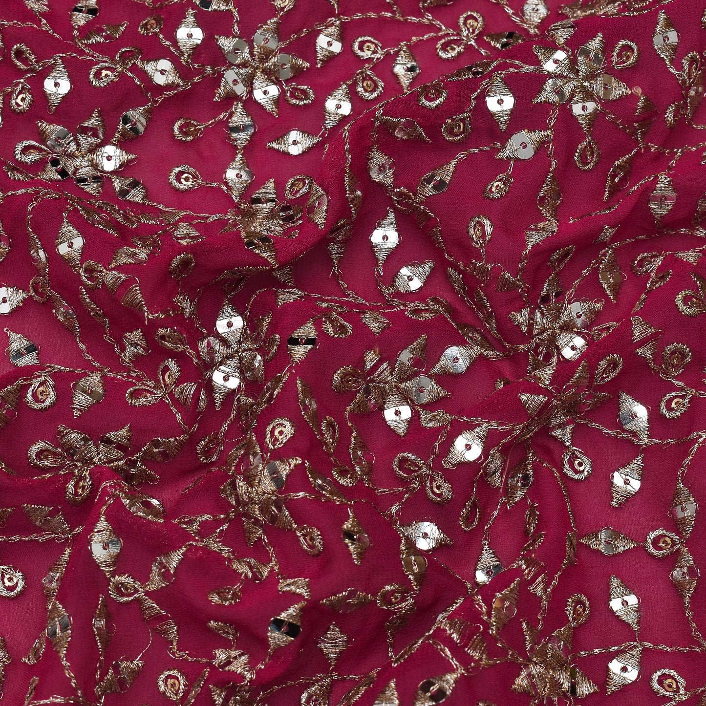 Rani Color Georgette Embroidery Fabric