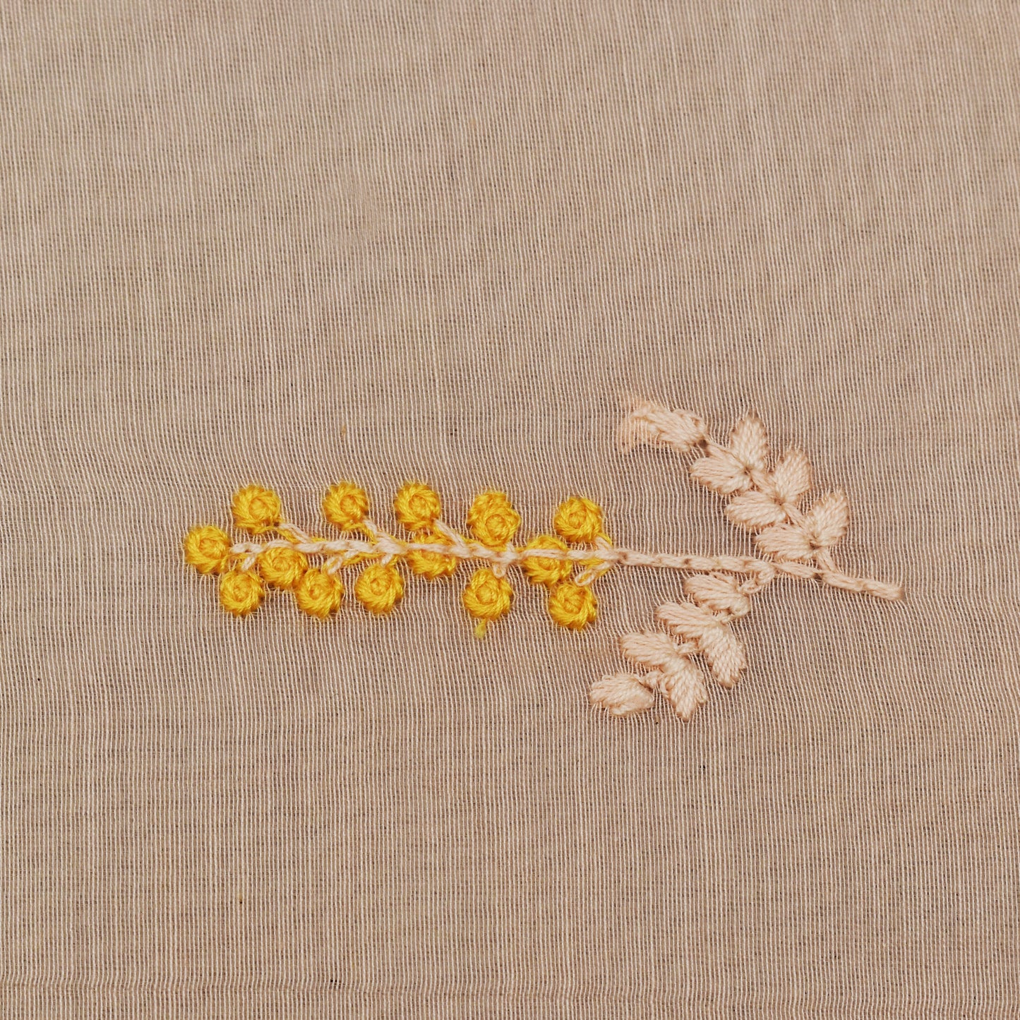 Peach Color Chanderi Booti Fabric