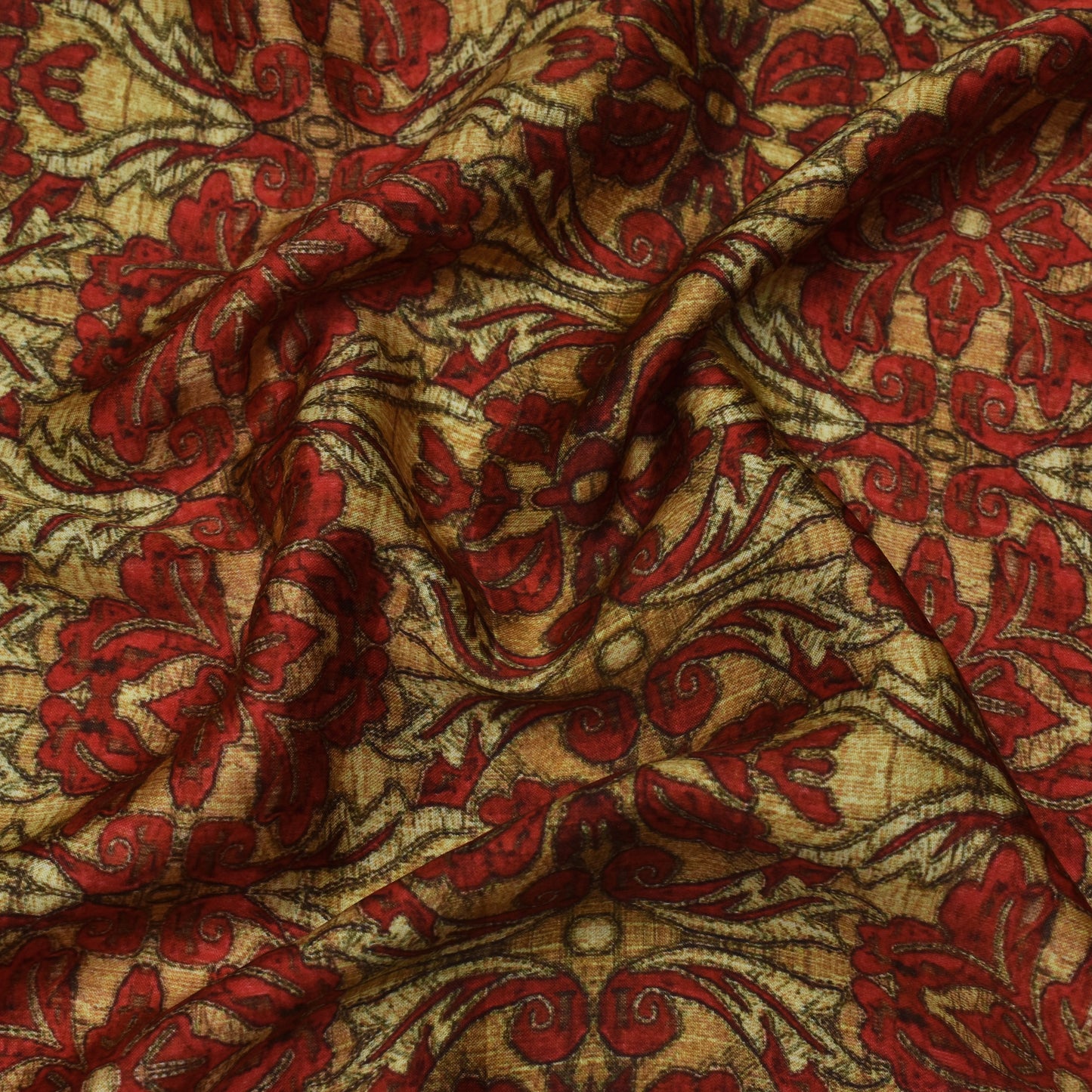 Multi Color Modal Satin Print Fabric