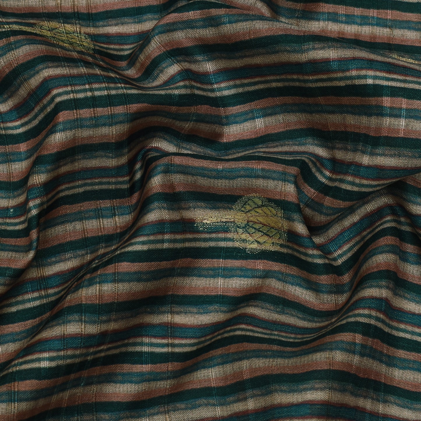 Multi Color Gicha Silk Hybrid Print Booti Fabric