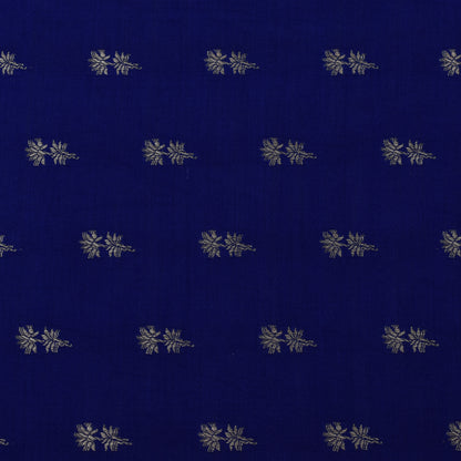 Royal Blue Color Munga Brocade Fabric