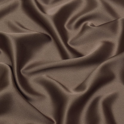 Ash Brown Armani Satin Fabric