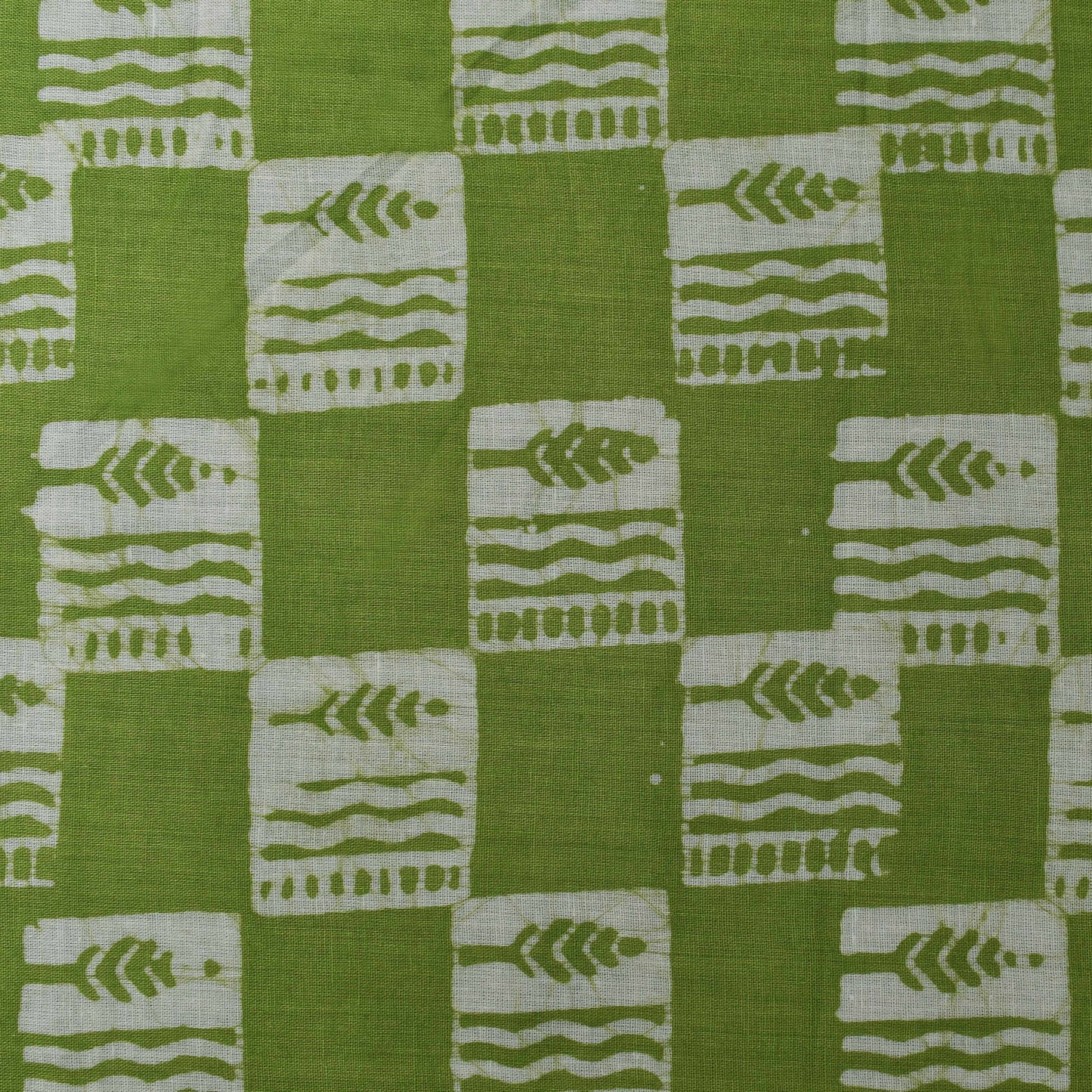 Pista Green Color Cotton Batik Print Fabric