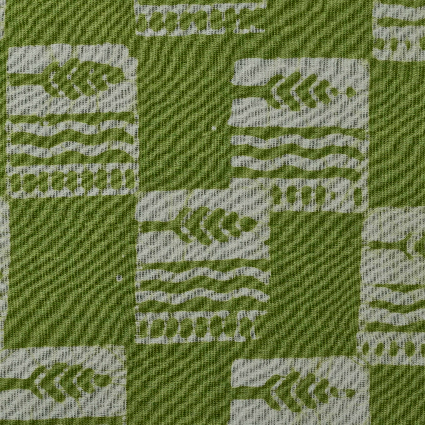 Pista Green Color Cotton Batik Print Fabric