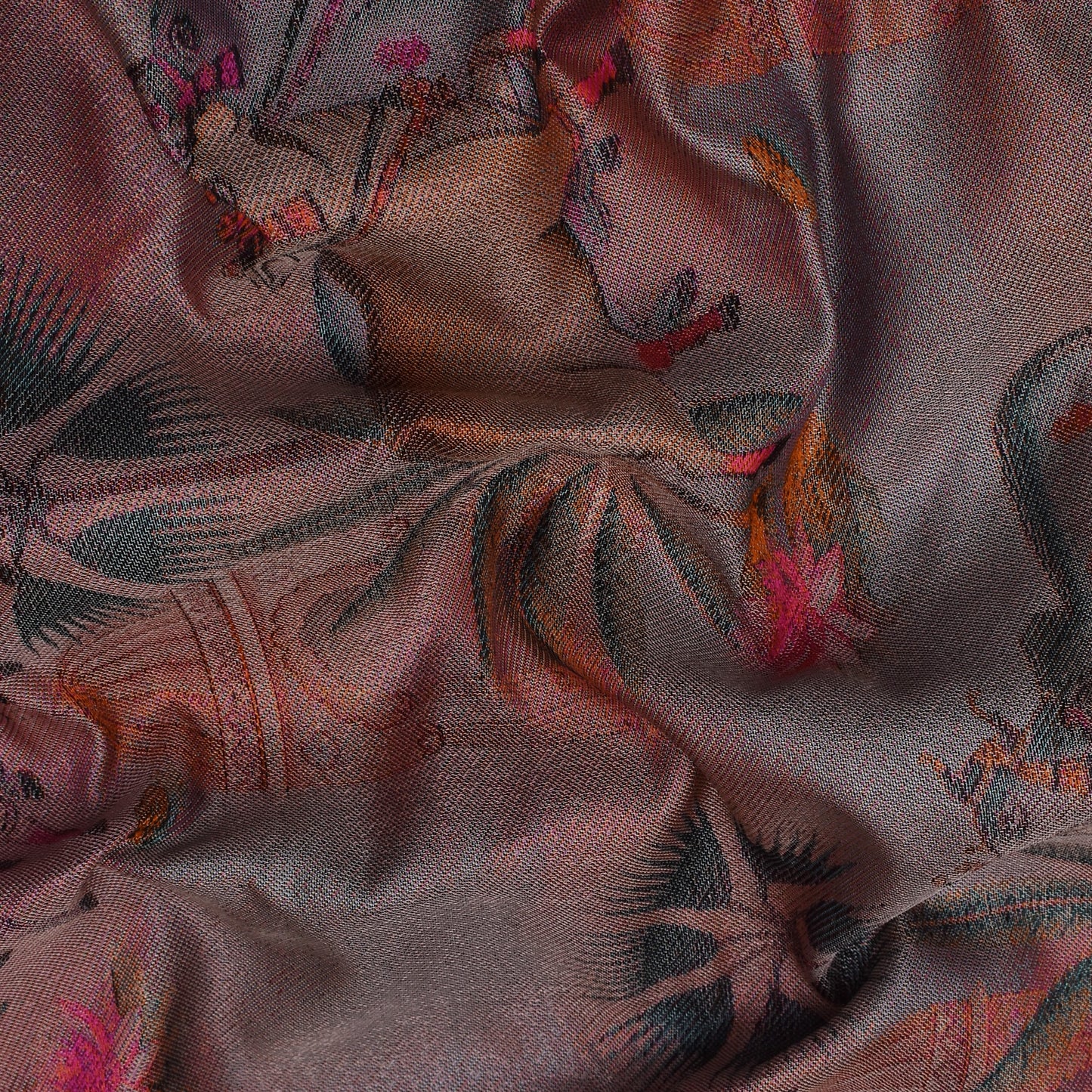 Multi Color Silk Brocade Fabric