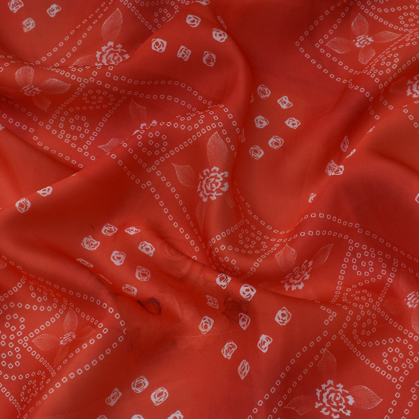 Multi Color Georgette Satin Print Fabric