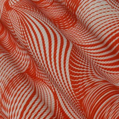 Multi Colored Crush Satin Print Fabric