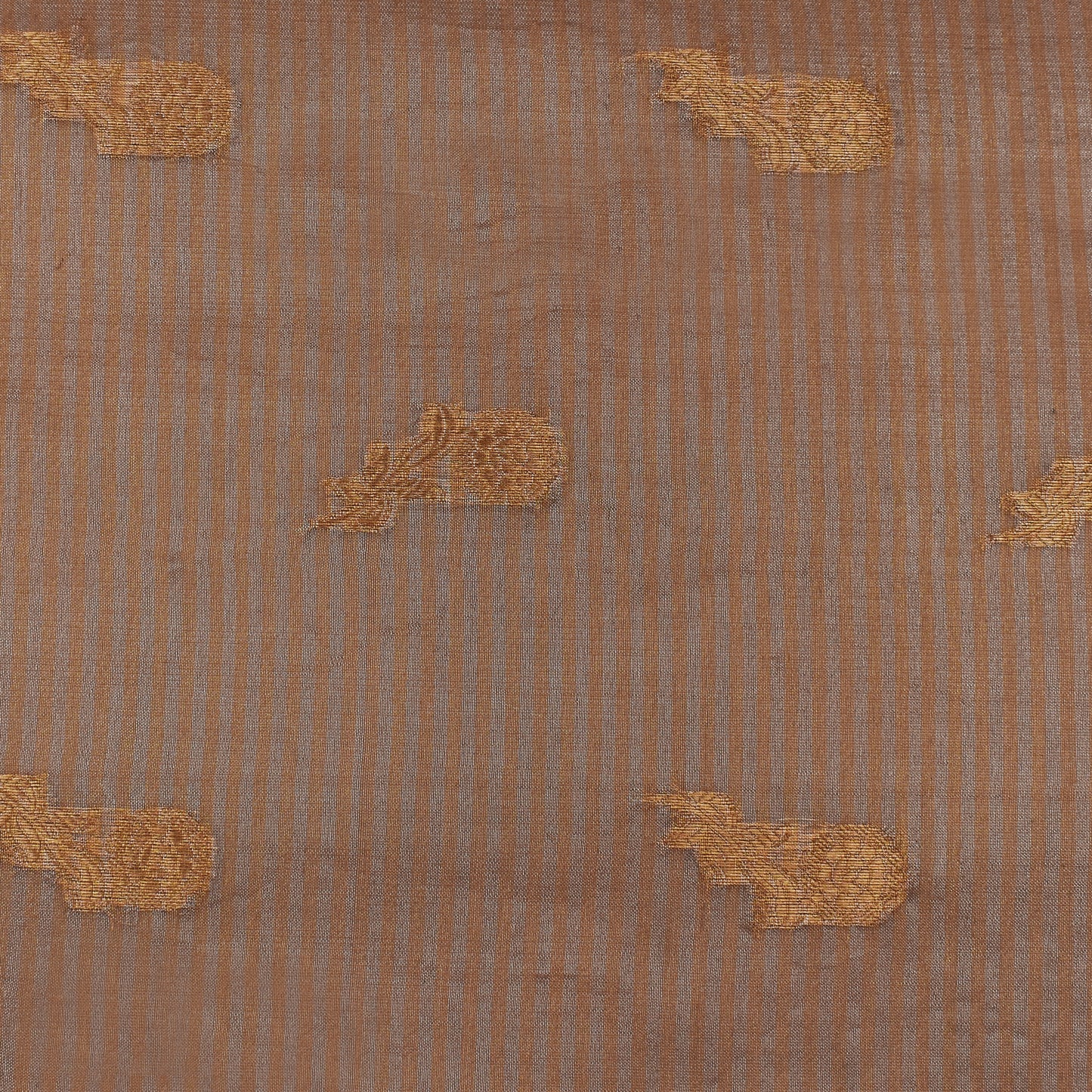 Peach Color Organza Tissue Booti Fabric