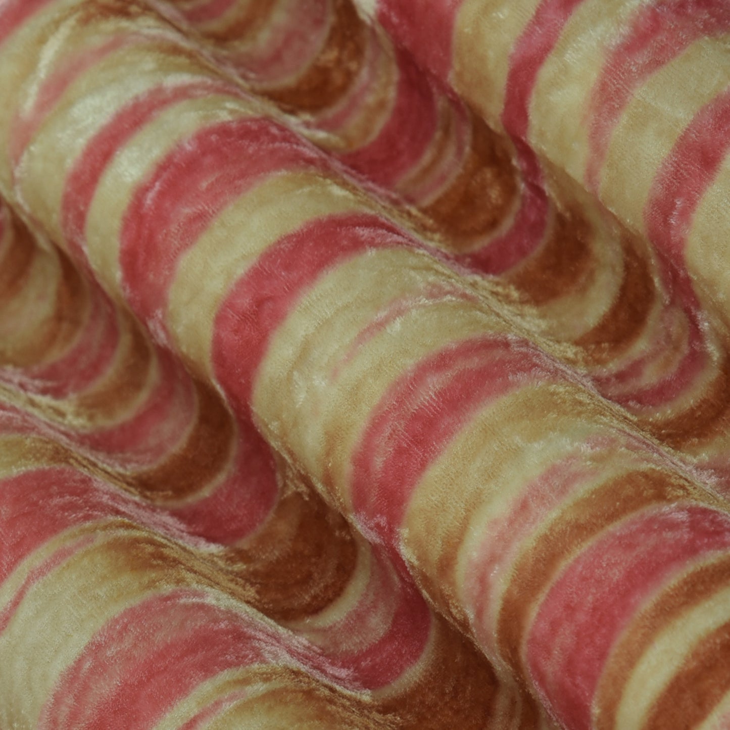 Multicolor Pure Silk Velvet Print Fabric