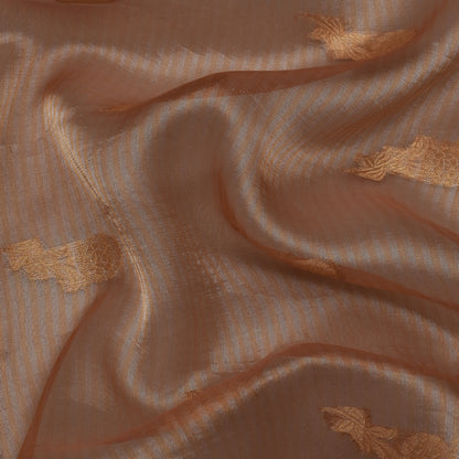 Peach Color Organza Tissue Booti Fabric