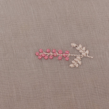 Ivory Pink Color Chanderi Booti Fabric