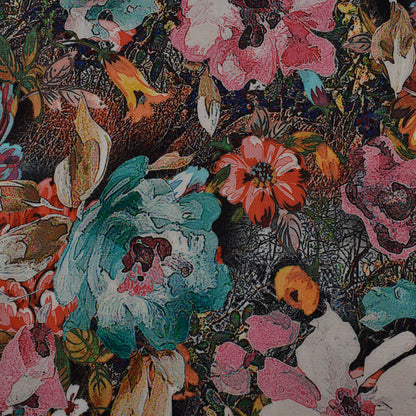 Multi Color Crepe Print Fabric