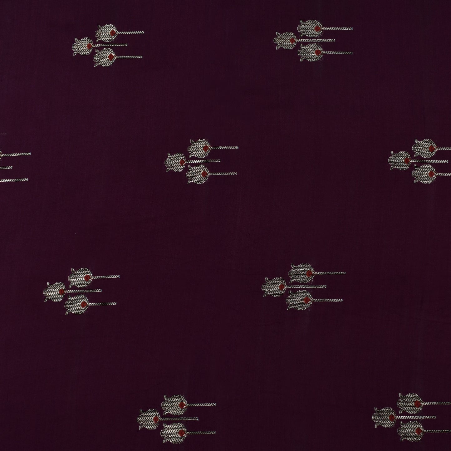 Wine Color Munga Brocade Fabric