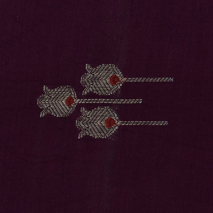 Wine Color Munga Brocade Fabric