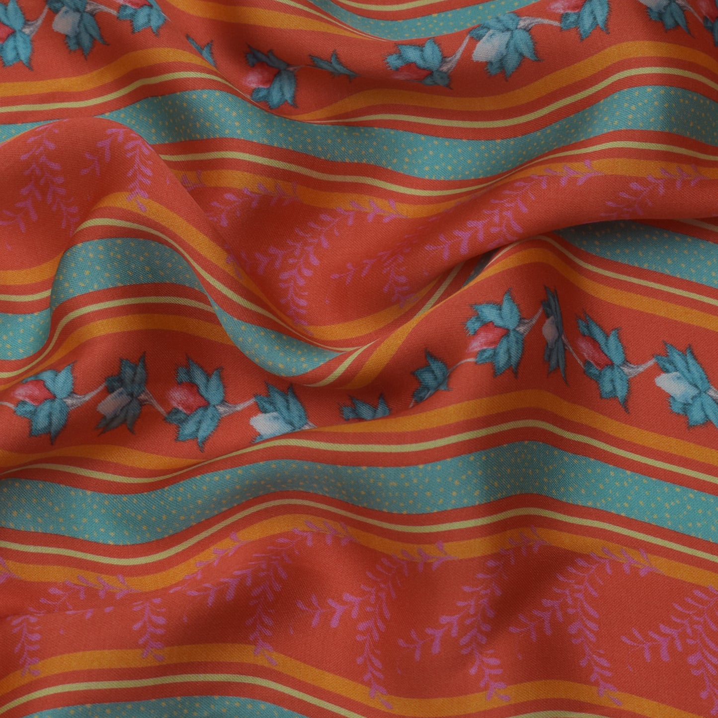 Multi Color Modal Satin Print Fabric