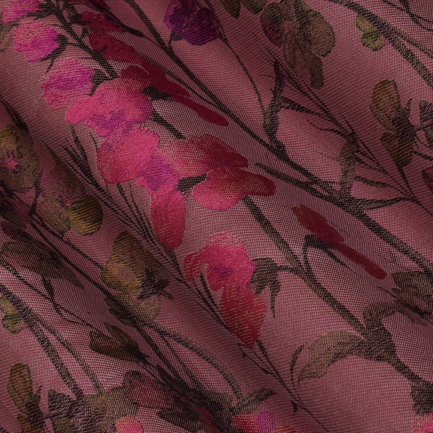 Multi Color Silk Brocade Fabric