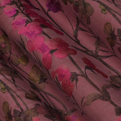 Multi Color Silk Brocade Fabric