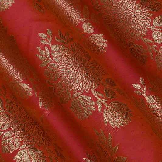Magenta Color Brocade Fabric