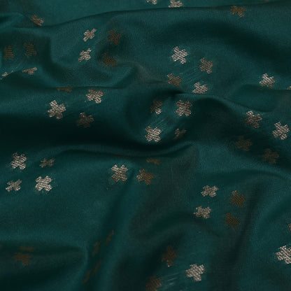 Rama Green Color Brocade Fabric