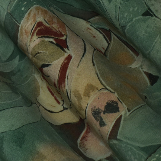 Multi Color Crepe Print Fabric