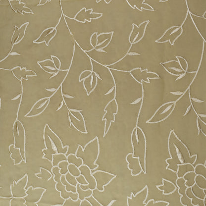 Cream Color Organza Embroidery Fabric