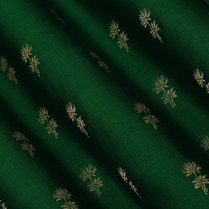 Green Color Munga Brocade Fabric