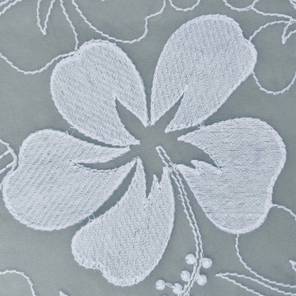 Sea Green Color Organza Embroidery Fabric