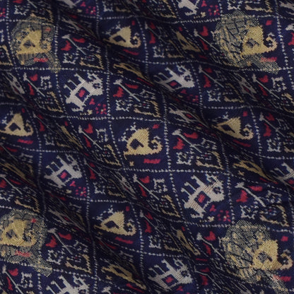 Multi Color Gicha Silk Hybrid Print Booti Fabric