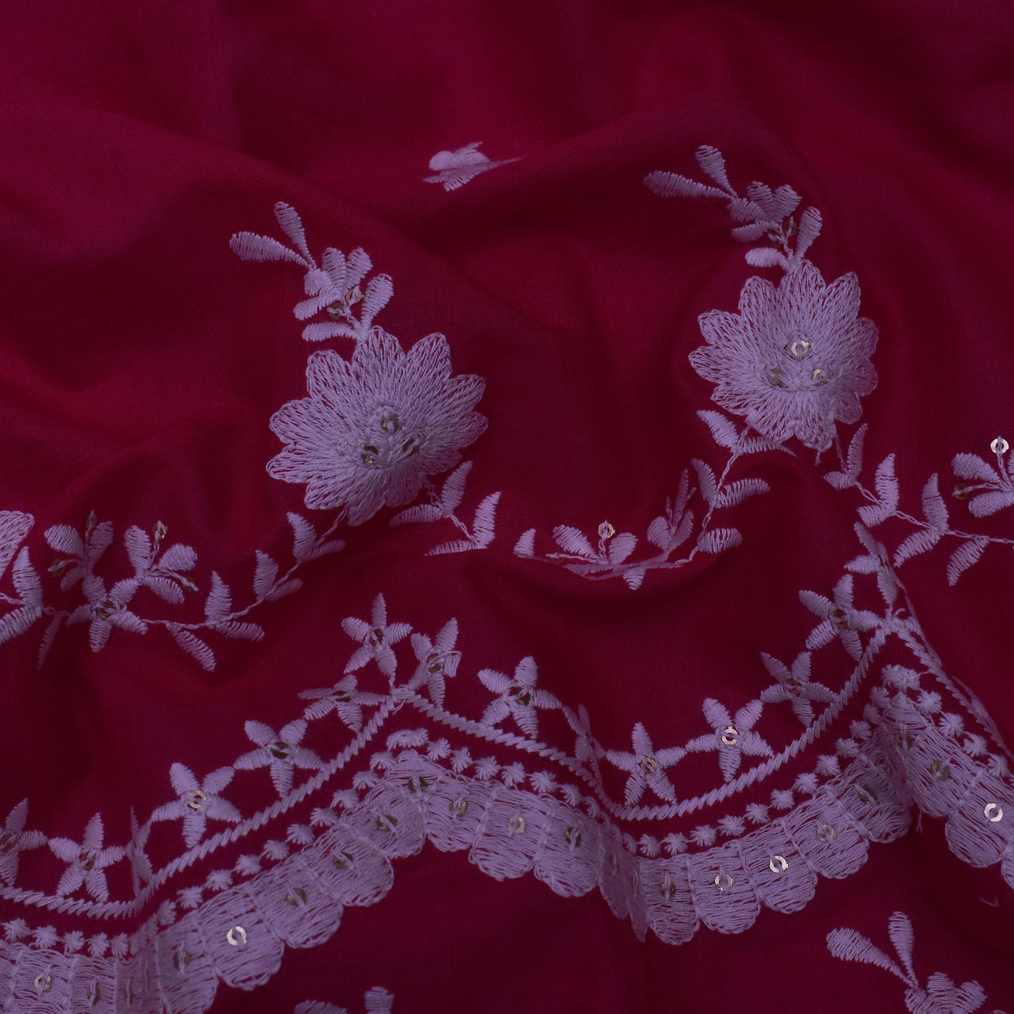 Colored Color Cotton Embroidery Fabric