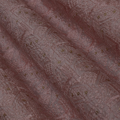 Pink Color Nokia Silk Embroidery Fabric