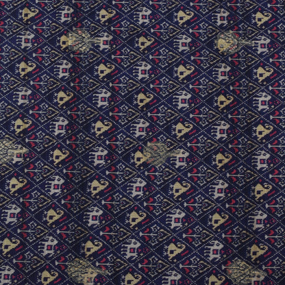 Multi Color Gicha Silk Hybrid Print Booti Fabric