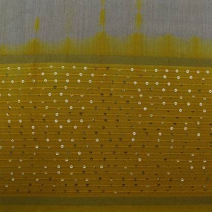 Multi Color Chanderi Tie & Die Border Embroidery Fabric