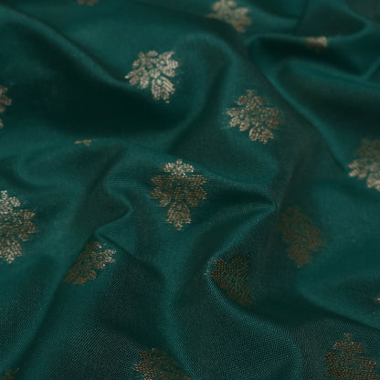Rama Green Color Brocade Fabric