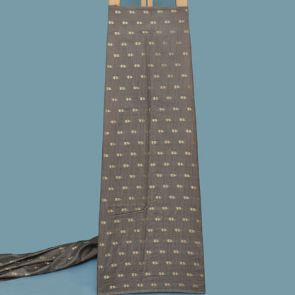 Grey Color Munga Brocade Fabric
