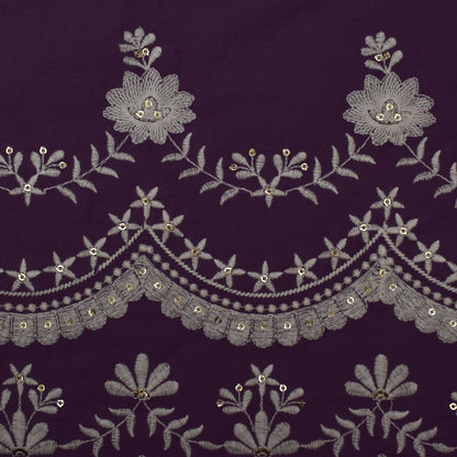 Colored Color Cotton Plazo Embroidery Fabric