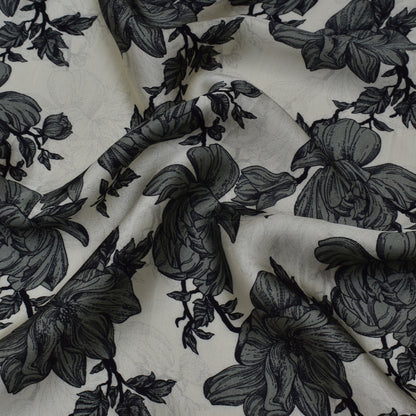 Multi Color Satin Silk Hydra Print Fabric