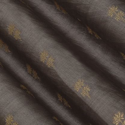 Grey Color Munga Brocade Fabric