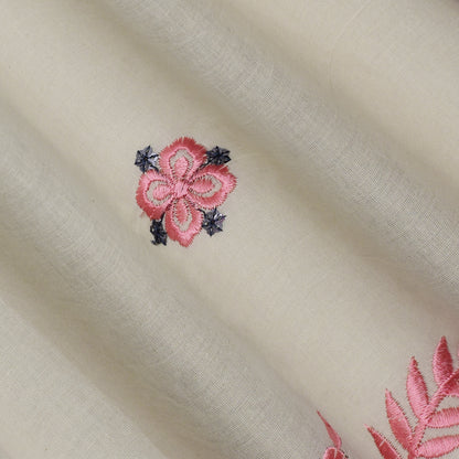 Off White Color Kora Cotton Booti Fabric