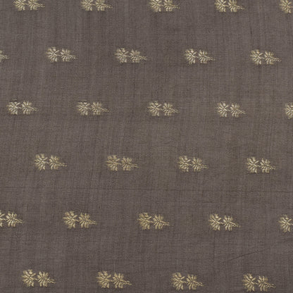 Grey Color Munga Brocade Fabric