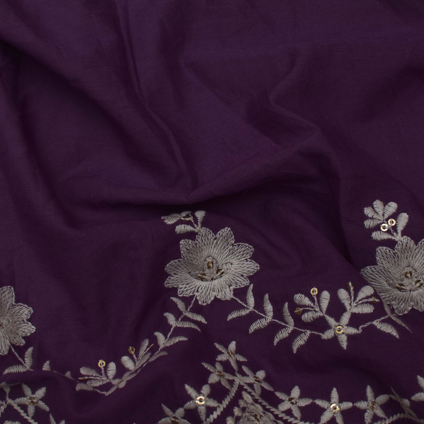 Colored Color Cotton Plazo Embroidery Fabric