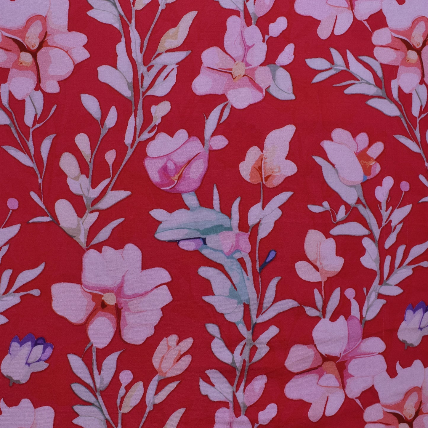 Multi Color Modal Satin Print Fabric