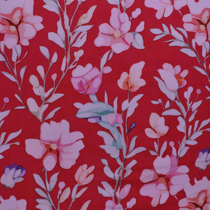 Multi Color Modal Satin Print Fabric