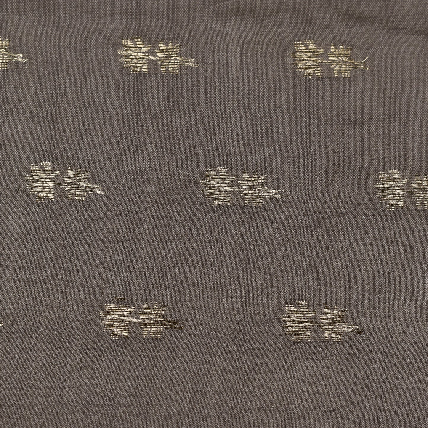 Grey Color Munga Brocade Fabric