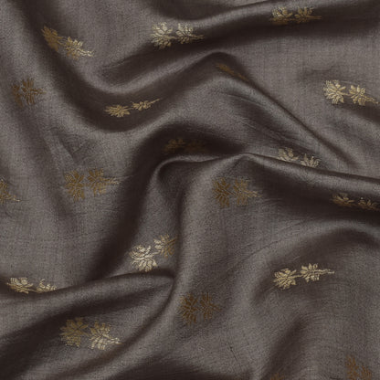 Grey Color Munga Brocade Fabric