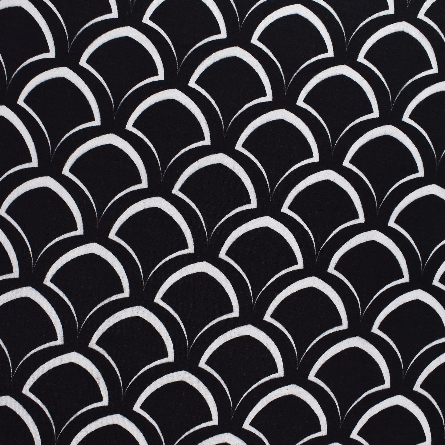 Black Color Modal Satin Print Fabric