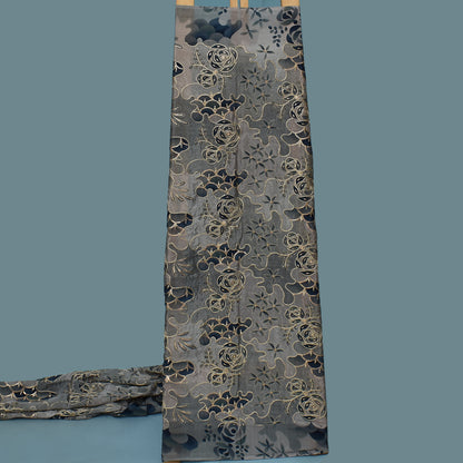 Multicolor Crepe Position Print Embroidery Fabric