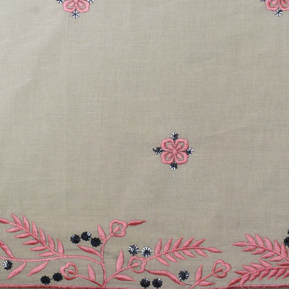 Off White Color Kora Cotton Booti Fabric